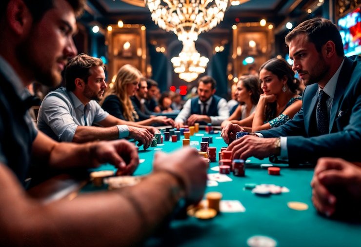 Dealer casino langsung menjalankan permainan kartu dengan tampilan streaming kualitas tinggi
